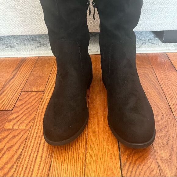 NIB French Connection Black Jasper Lace-up Over The Knee Boots Size 7.5 - Picture 5 of 10